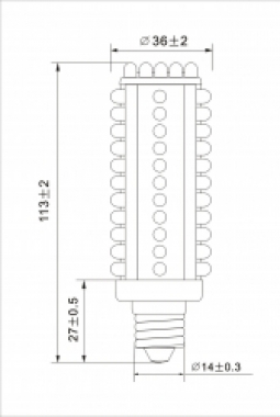 66 LED Kerze JDR E14 wei� 300 Lumen
