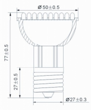60 LED Strahler JDR E27 Wei� 230V