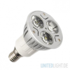 3x1 Watt Strahler E14 Wei� 230V