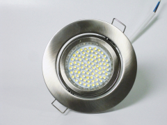 Einbaustrahler Set 80 LED GU10 + Einbaurahmen Alu geb�rstet