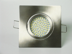 Einbaustrahler Set 80 LED GU10 + Einbaurahmen 4-eckig