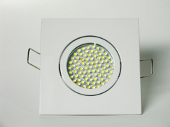 Einbaustrahler Set 60 LED GU10 + Einbaurahmen 4-eckig wei�