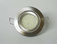 Einbaustrahler Set 60 LED GU10 + Rahmen eisengeb�rstet Rund