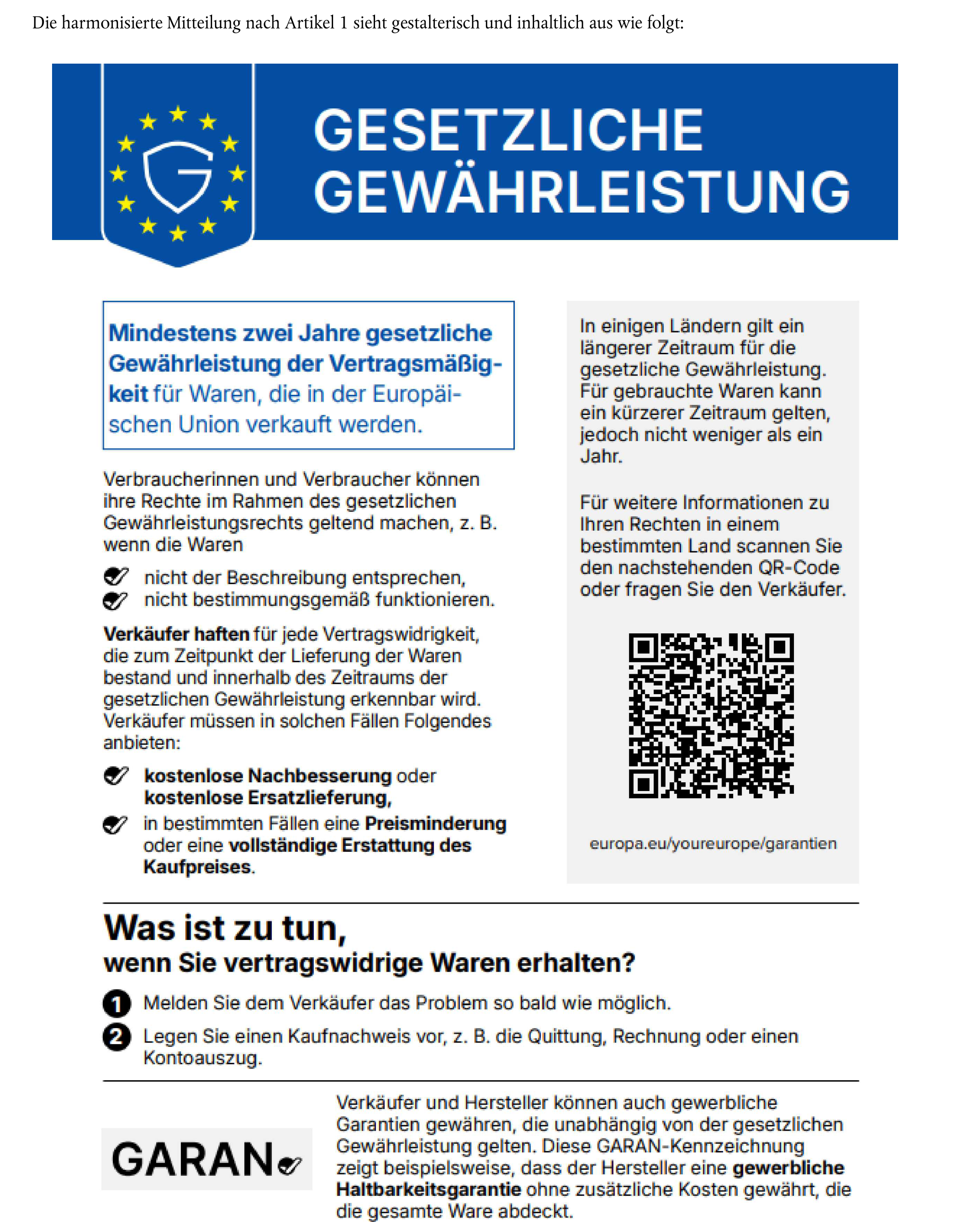 Gesetzliche Gew�hrleistung