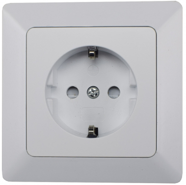 MILOS Schutzkontakt-Steckdose, wei� matt