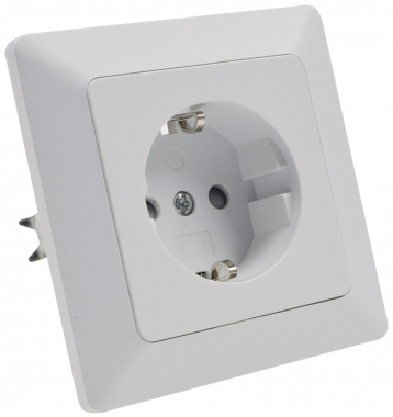 MILOS Schutzkontakt-Steckdose, wei� matt