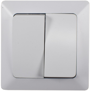 MILOS Serien-Schalter 2-fach wei� matt