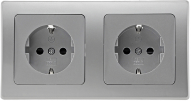 DELPHI Set 2 Steckdosen + 2-fach Rahmen