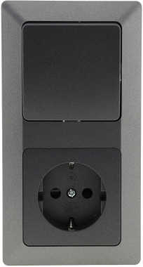 MILOS Set Steckdose + Schalter + Rahmen