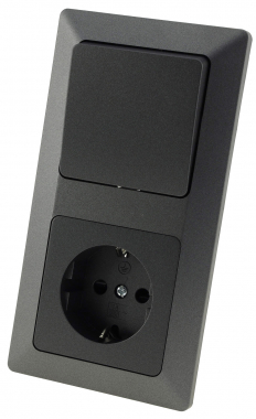 MILOS Set Steckdose + Schalter + Rahmen