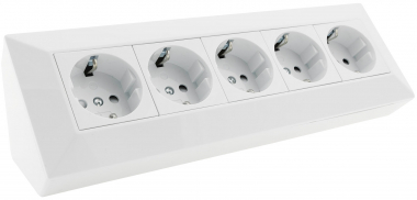 5-fach Steckdosenblock, wei