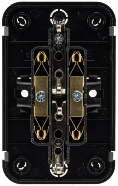 FASKO Doppel-Steckdose, AP, Anthrazit