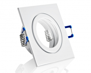 Aluminium Einbaustrahler Eckig fr MR11 Wei Matt IP44