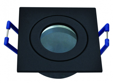 Aluminium Einbaustrahler Eckig fr MR11 Schwarz Matt IP44