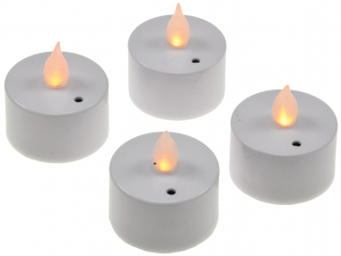 LED Teelichter, 4er Set, Luftzugsensor