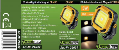 Mini Baustrahler mit Akku CT-MB5