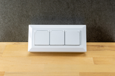 2-fach Steckdosenblock, USB-A+C, wei�