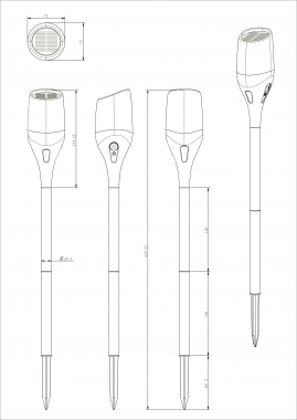 Solar LED-Fackel CT-BELO 64