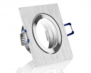Feuchtraum ALU Einbaustrahler Bicolor Natur geschliffen viereckig IP44