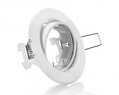 Metall Einbaustrahler Weiß Rund schwenkbar ideal für LED