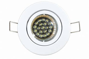 LED Einbaustrahler Set 1W GU10 – Wei�, rund, schwenkbar