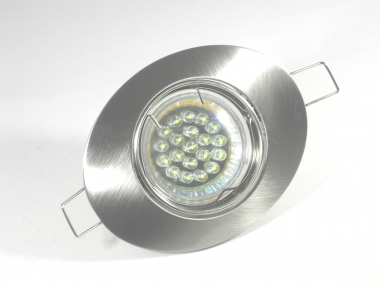 Einbaustrahler Set 20 LED GU10 + Einbaurahmen Oval eisengebrstet schwenkbar