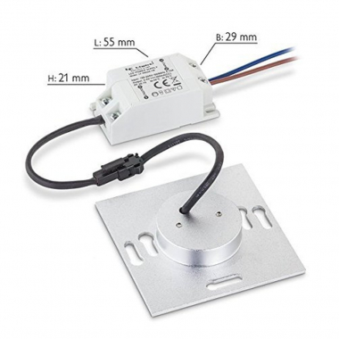 LED Wand- Treppenleuchte Aluminium Stufenbeleuchtung 230V nur 1W kaltwei