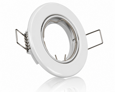 Metall Einbaustrahler Wei� rund – MR16/GU10, schwenkbar
