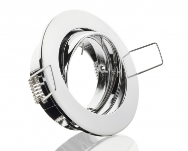 Druckguss Einbaustrahler Chrom Rund schwenkbar ideal fr LED