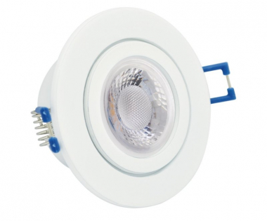 IP44 GU10 LED Feuchtraum Einbaustrahler Set 5W Wei rund 230V