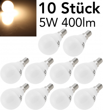 LED Tropfenlampe E14 T50 Promo 10er-Pack