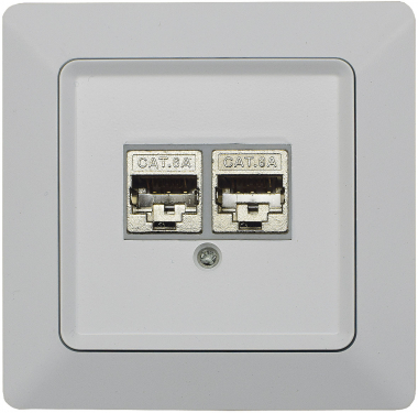 MILOS Netzwerk-Dose 2x CAT6