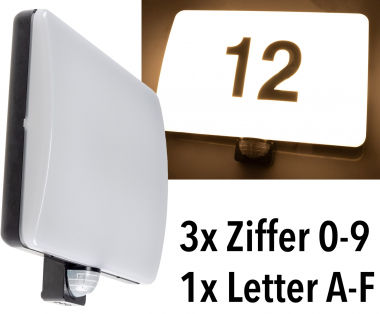 LED Wandleuchte PADAR mit PIR-Sensor