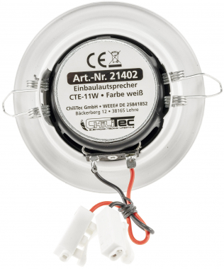 Einbaulautsprecher CTE-11w, wei