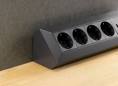 4-fach Steckdosenblock, USB-A+C, schwarz