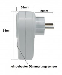 Zwischenstecker mit Dmmerungssensor