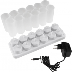 LED Teelichter, 12er Set, mit Windschutz