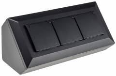 2-fach Steckdosenblock, USB-A+C, schwarz