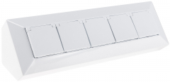 4-fach Steckdosenblock, USB-A+C, wei