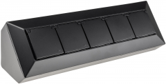 4-fach Steckdosenblock, USB-A+C, schwarz