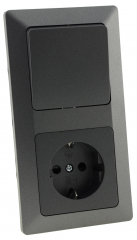 MILOS Set Steckdose + Schalter + Rahmen