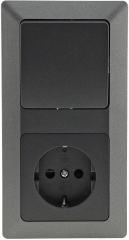 MILOS Set Steckdose + Schalter + Rahmen