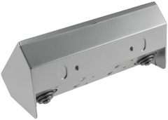 2-fach Steckdosenblock, USB-A+C, silber