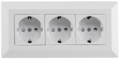 3-fach Steckdosenblock, wei matt
