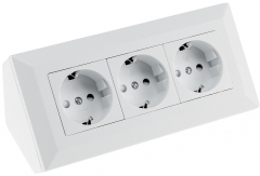 3-fach Steckdosenblock, wei matt