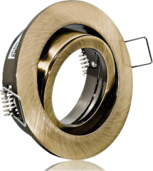 Einbaustrahler Altmessing Rund Klickverschluss