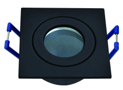 Aluminium Einbaustrahler Eckig fr MR11 Schwarz Matt IP44