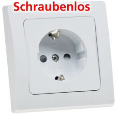 DELPHI Schutzkontakt-Steckdose, UP, wei