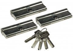 Schlie�zylinder-Set 3x 80mm (40+40mm)
