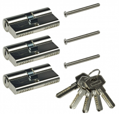 Schlie�zylinder-Set 3x 60mm (30+30mm)
